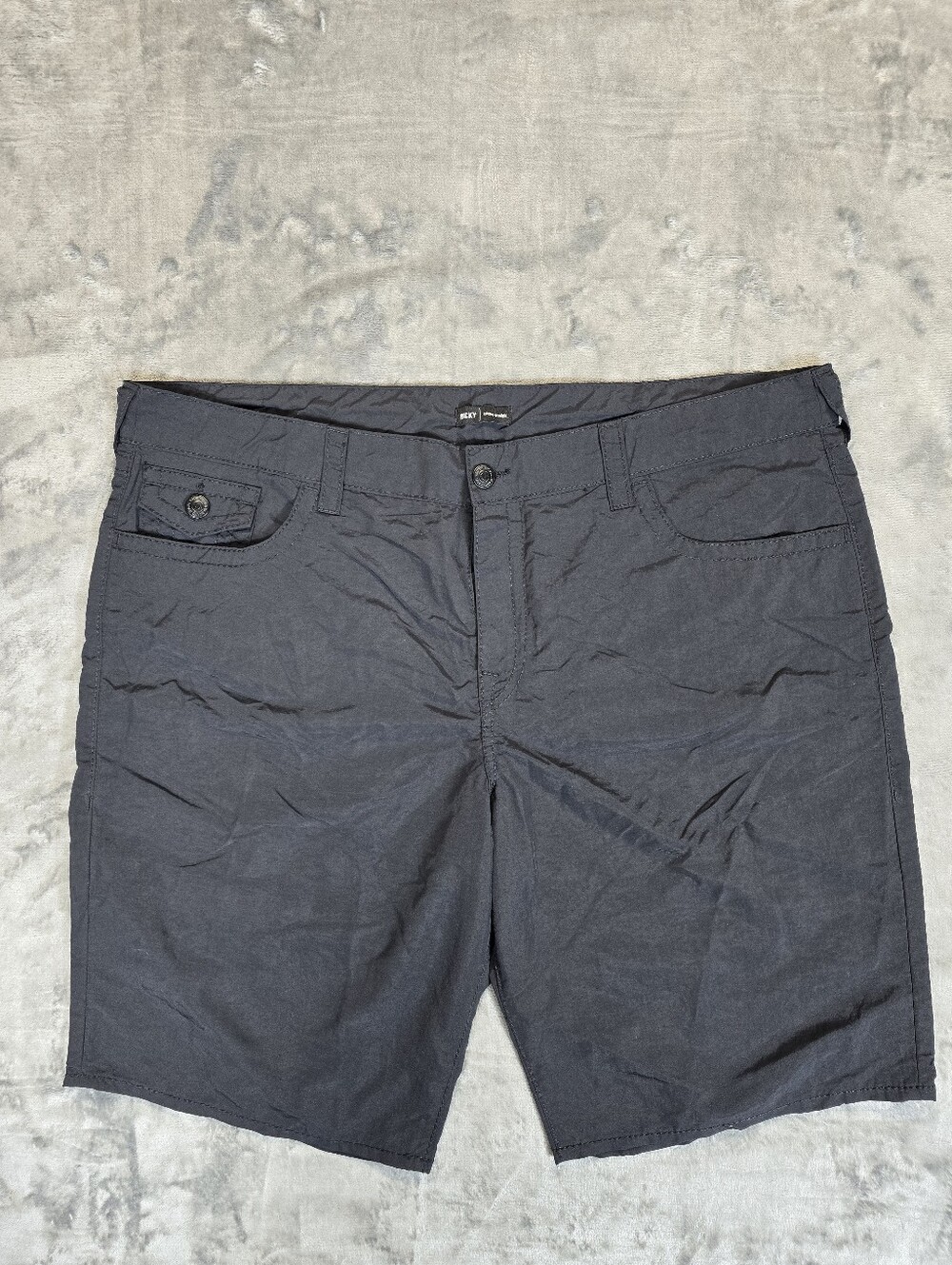 True Religion Ricky Straight Relaxed Board Shorts Size 42 Black